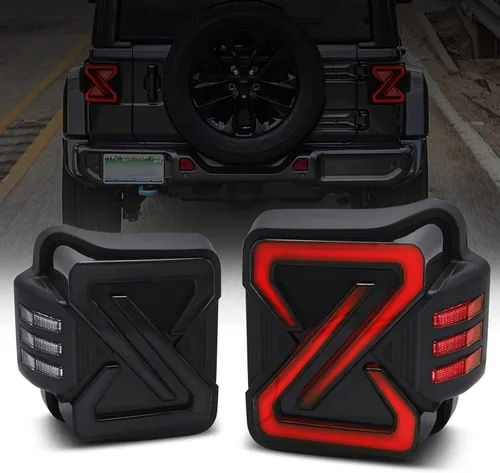 Miniatura 9 de Luces traseras mejoradas para Jeep Wrangler JK JKU 2007-2018, [JK upgrade JL] [lente ahumada] [Plug n Play] Accesorios