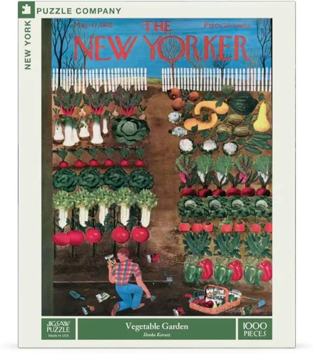 Miniatura 3 de New York Puzzle Company - New Yorker Vegetable Garden - Rompecabezas de 1000 piezas para adultos por Ilonka Karasz