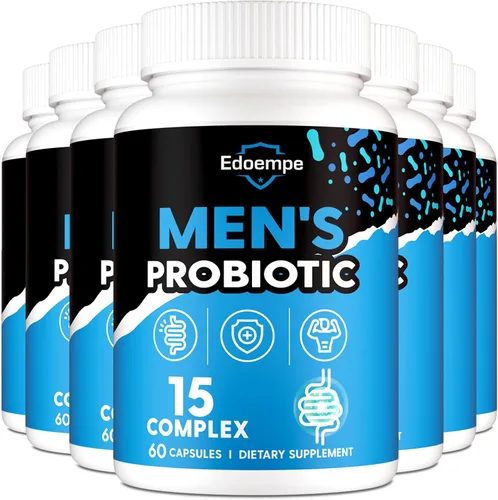 Miniatura 8 de Probióticos para hombres, 500 mil millones de UFC, 12 cepas, probióticos para hombre con arándano, goji, cúrcuma y amla, estable