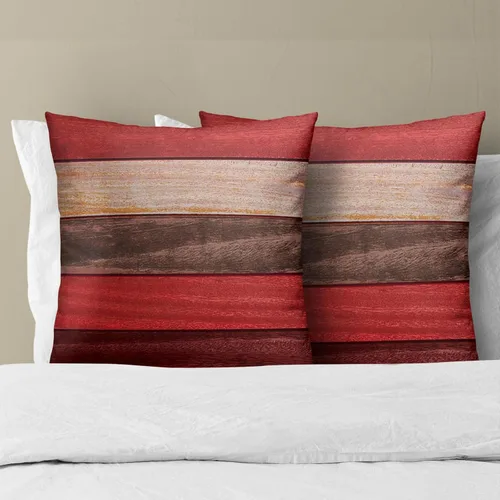 Miniatura 3 de Funda de almohada de madera de color rojo marrón de 18 x 18 pulgadas, fundas de almohada decorativas para el hogar, sofá y cama de 18 x 18 pulgadas