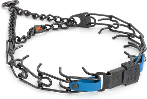 Miniatura 33 de Collar para Perro Herm Sprenger de Acero Inoxidable Negro con Hebilla de Liberación Rápida ClicLock y Inserción de Biothane Collar de Entrenamiento