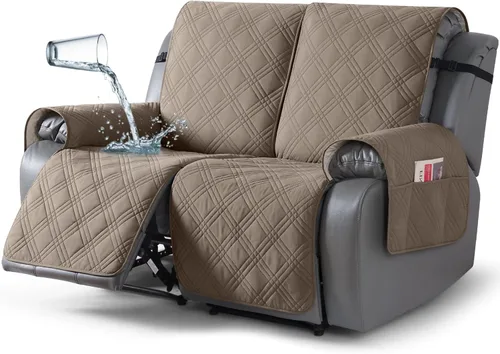 Miniatura 33 de TAOCOCO Fundas para Sillón de Dos Plazas Reclinable 100% Impermeables, Fundas Divididas para Loveseat Reclinable, Funda Antideslizante para Sofá