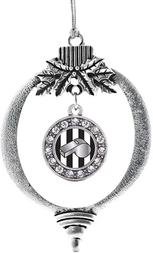 Miniatura 192 de Inspired Silver - Twin One - Adorno festivo de Navidad de plata - Adorno festivo de árbol de Navidad con dije de círculo y circonita cúbica