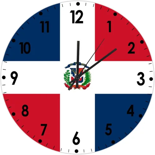 Miniatura 634 de Cheyan Reloj de pared con bandera de Canadá de 12 pulgadas, silencioso, sin tictac, de PVC, funciona con pilas, reloj redondo decorativo, regalo