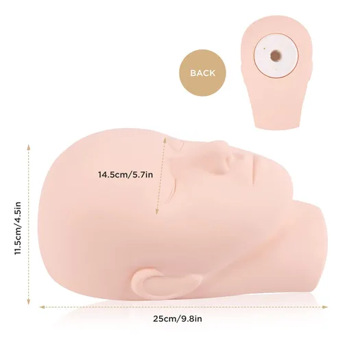 Miniatura 4 de Cabeza de maniquí para entrenamiento de prácticas de maquillaje, extensiones de pestañas, pinturas, herramienta suave de LASHVIEW