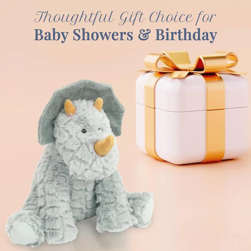 Miniatura 6 de MON AMI Bashful The Dino - Animal de peluche de 9 pulgadas para niños, juguete de peluche de dinosaurio suave, compañero prehistórico abrazable