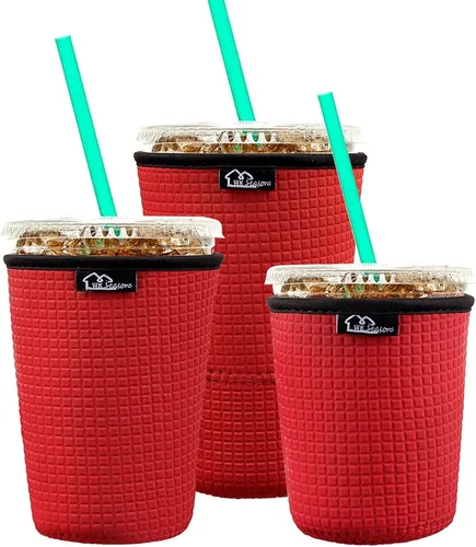 Miniatura 23 de Funda aislante de café helado reutilizable para bebidas frías y fundas de neopreno para tazas de café frío, funda más fría de 16 a 32 onzas