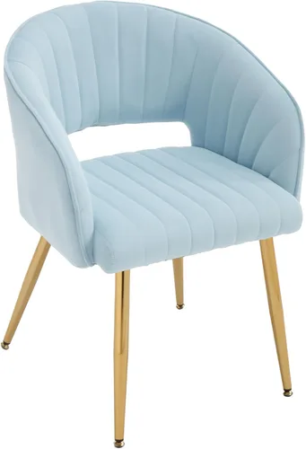 Miniatura 17 de Silla de escritorio giratoria para oficina en casa, moderna silla de escritorio de terciopelo, sillón de altura ajustable con base dorada, silla