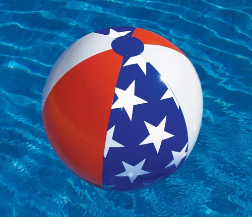 Miniatura 3 de SWIMLINE Bola de playa inflable: accesorio divertido para piscina y playa para fiestas, barbacoas y diversión en el patio trasero, diseño Americana