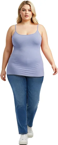 Miniatura 203 de Emmalise Camisola larga casual básica para mujer, con tirantes ajustables, top en capas