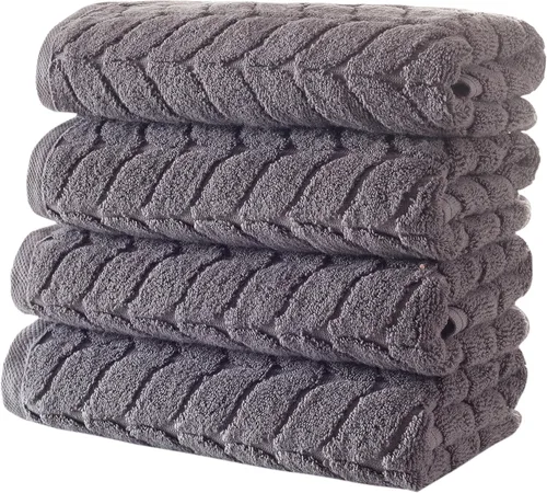 Miniatura 57 de BAGNO MILANO Toallas de baño de algodón turco, toallas de mano, juego de toallas de lujo de felpa suave de la colección jacquard