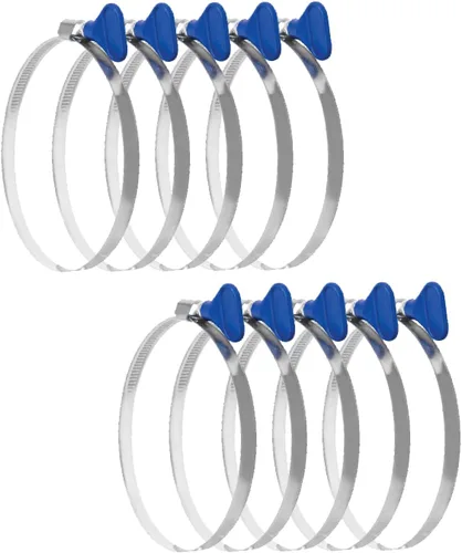Miniatura 11 de POWERTEC 70247-P2 Abrazaderas de manguera de llave de 1-1/2 pulgadas, abrazaderas de manguera ajustables de acero inoxidable para recolección