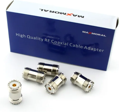 Miniatura 3 de Paquete de 2 adaptadores de cable coaxial PL-259 - Enchufe hembra a hembra UHF