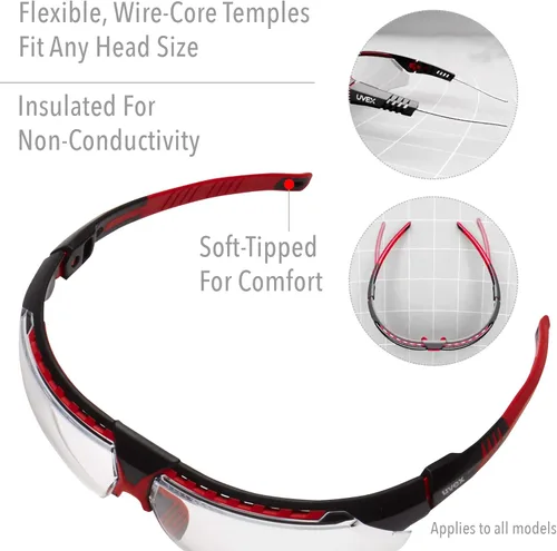 Miniatura 3 de Honeywell Uvex Avatar Gafas de seguridad, marco verde azulado con lente SCT-Reflect 50 y revestimiento duro antiarañazos (S2884)