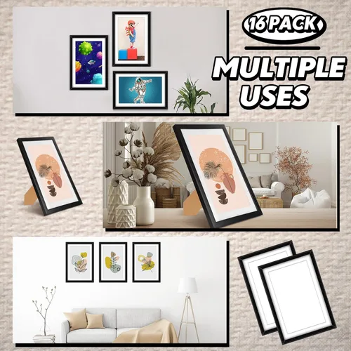 Miniatura 5 de Geetery - Juego de 16 marcos para cómics, con protección UV, marcos para revistas de cómics que se ajustan hasta 17,1 x 25,7 cm, para pared o mesa