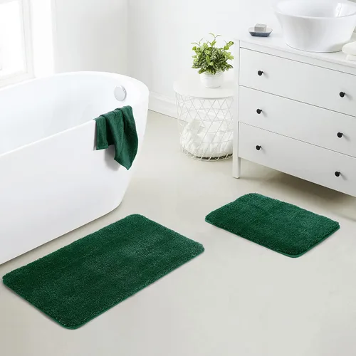 Miniatura 17 de YHF - Alfombras de baño de 20 x 32 pulgadas, extra gruesas y suaves, de microfibra peluda, lavables a máquina, alfombras de baño absorbentes, tapete