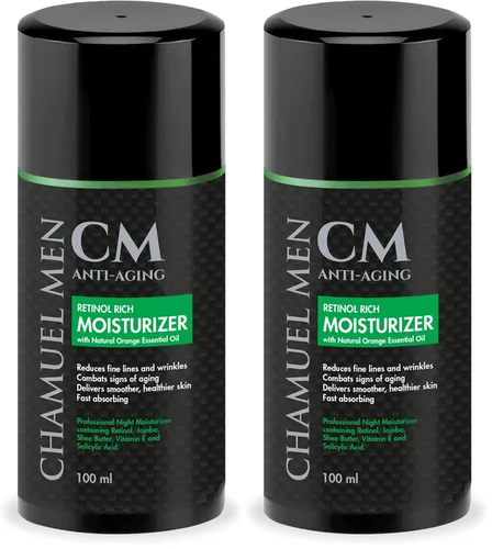 Miniatura 9 de CHAMUEL MEN Crema facial diaria para hombres con 2.5% de retinol hidratante antienvejecimiento para líneas finas, manchas oscuras y arrugas, loción