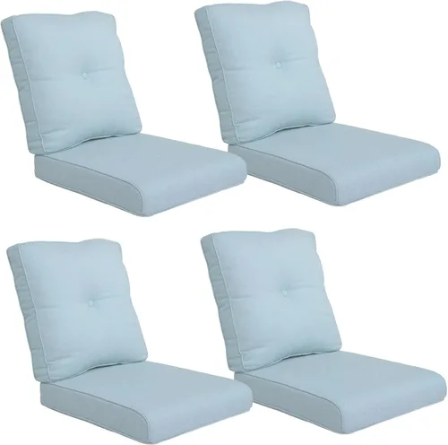 Miniatura 102 de Rilyson Cojines de patio para muebles de exterior, 22 x 24 pulgadas, respaldo alto y asiento profundo, cojín de exterior para sillas de patio, sofá