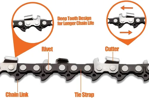 Miniatura 4 de 5 piezas de cadena de mini motosierra de 4 pulgadas para Stihl GTA 26, cadenas de repuesto de 4 pulgadas para motosierra eléctrica inalámbrica