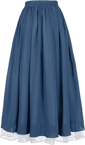 Miniatura 2 de Vestido midi de cintura elástica vintage para mujer