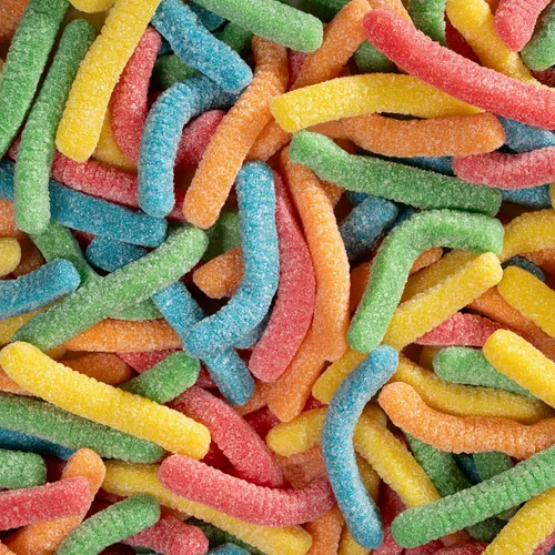 Miniatura 8 de Smarty Stop Gummy Worm Candy - Bocadillo comestible de confitería con sabor a fruta (gusano aguamarina, 2 libras (paquete de 1))