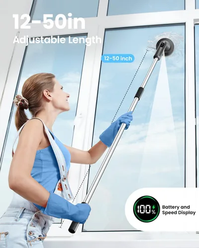 Miniatura 3 de Cepillo de Limpieza Eléctrico Giratorio, Cepillo de Limpieza Inalámbrico 2025 Nuevo para el Hogar, Limpiador de Giro Impermeable IPX7 con 7
