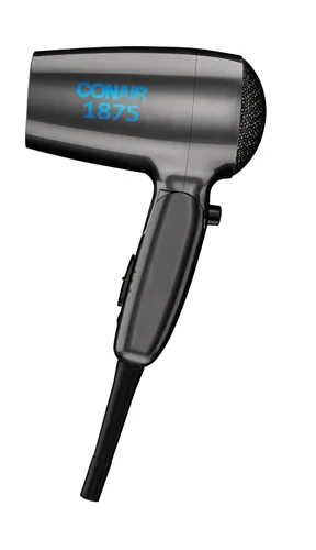 Miniatura 2 de Conair - Secador de cabello de viaje con doble voltaje, 1875 W, secador compacto con mango plegable, gris, (paquete de 4)