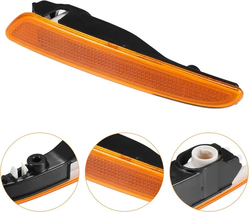 Miniatura 6 de uxcell Accesorios de marcadores de coche, carcasa de luz de marcador lateral, montaje de cubierta de lámpara de señal de giro No.A2118200921