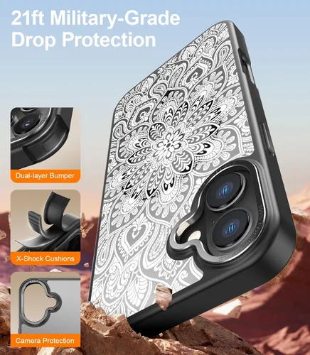 Miniatura 495 de Goodon para iPhone 15 Pro Max con protector de pantalla de privacidad, compatible con Magsafe, funda translúcida mate a prueba de golpes - Linda