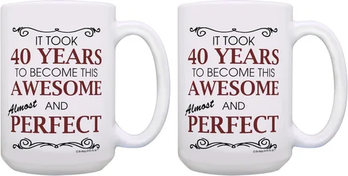 Miniatura 26 de Birthday Gifts For All 80th Took 80 Years Awesome Funny Party Gift - Taza de café de cerámica de 11 oz, taza de té, color blanco 11oz - 80th