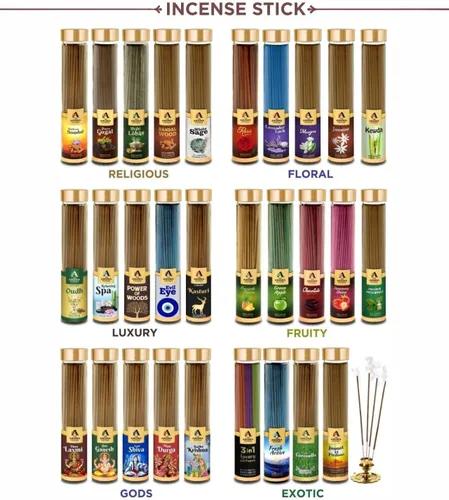 Miniatura 7 de The Aroma Factory Agarbatti for Pooja, Attar Jannat Ul Firdaus Perfume Varillas de incienso, sin carbón y bajo contenido de humo, Agarbatti