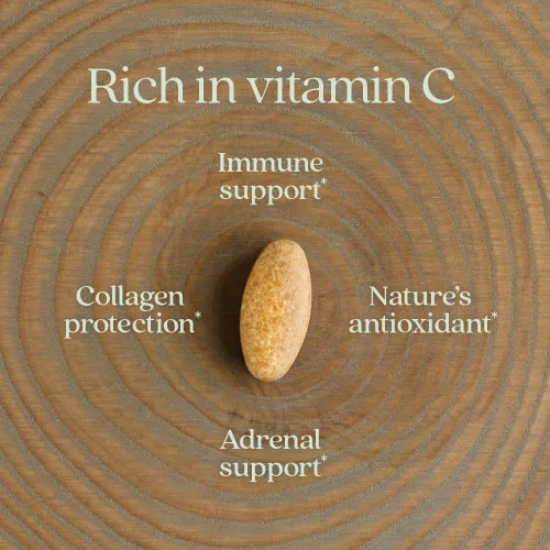 Miniatura 4 de New Chapter Vitamina C + saúco con vitamina C fermentada, hierbas integrales + protección de colágeno, 60 unidades (paquete de 1)