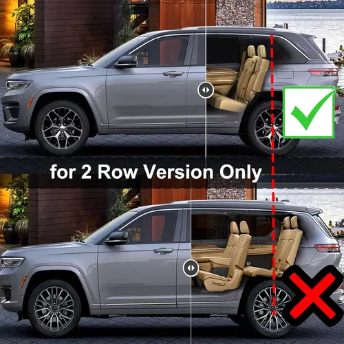 Miniatura 2 de Cubierta de Carga para 2022-2024 2025 2026 Jeep Grand Cherokee Accesorios (2 Filas; WL) 4XE, Funda de Seguridad para Equipaje Retráctil de Cuero