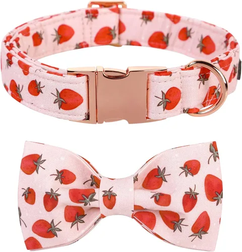 Miniatura 8 de Lionet Paws Collar de Pascua para perro con corbatín, colorido y lindo collar de algodón con hebilla de metal para perros medianos, hembras, M