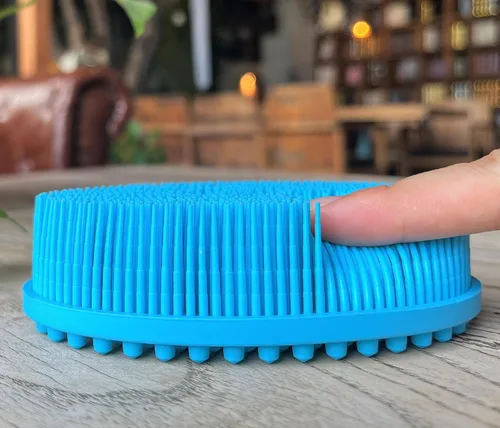 Miniatura 41 de Cepillo sensorial prémium para niños o autismo, limpiador corporal de silicona suave, 2 en 1, cepillos sensoriales para terapia ocupacional, esponja