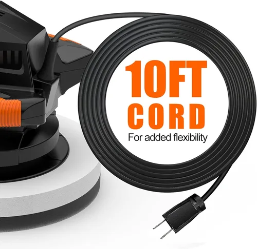 Miniatura 3 de THINKWORK Pulidora de búfer, juegos de pulidora de coche de 10 pulgadas con 4 bonos de pulido y pulido, 6 velocidades variables de 1500 a 3600 RPM