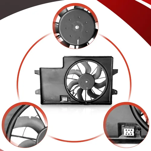 Miniatura 5 de PartsFlow Conjunto de ventilador de refrigeración del radiador compatible con Ford Focus 621-043 2008-2011