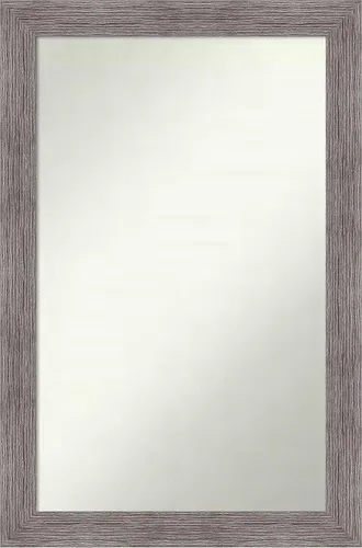 Miniatura 369 de Amanti Art Espejo de baño gris para sobre el fregadero, 31 x 48 pulgadas, espejo de tocador rectangular estrecho de color gris, marco de madera