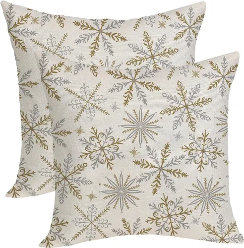 Miniatura 10 de Fundas de almohada navideñas de 18x18 pulgadas, paquete de 2, cuadros búfalo rojo y negro con ciervo, fundas de almohada decorativas, decoración