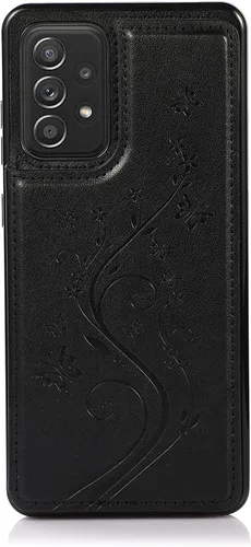 Miniatura 7 de Funda de teléfono para Samsung Galaxy A52 5G/4G con protector de pantalla de vidrio templado y tarjetero con soporte para tarjetero, soporte
