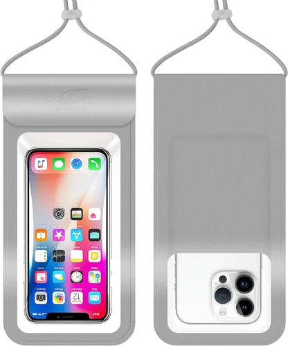 Miniatura 8 de HiRui Funda impermeable universal para teléfono con pantalla táctil, IP68 impermeable, bolsa seca para playa, compatible con iPhone Negro