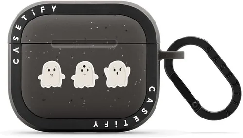Miniatura 17 de CASETiFY Bounce - Funda para Airpods (3ª generación) con anillo - Black Kingsnake - Carbón mate