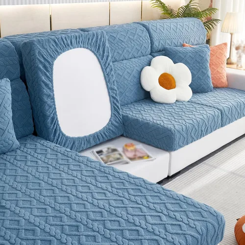 Miniatura 5 de Funda de almohada universal para sofá, 18 x 18 pulgadas, fundas de almohada resistentes al desgaste, funda de almohada elástica gruesa para sofá