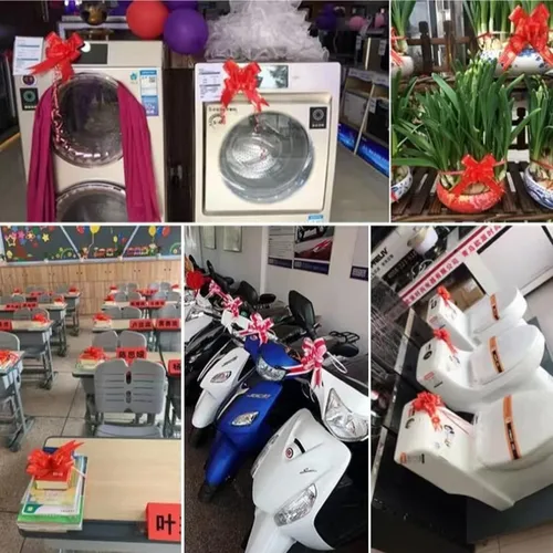 Miniatura 7 de 100 lazos grandes de 2.0 in de colores surtidos para Navidad, boda, fiesta, cumpleaños, automóvil, vacaciones, bolsas, cestas y botellas de Rosado