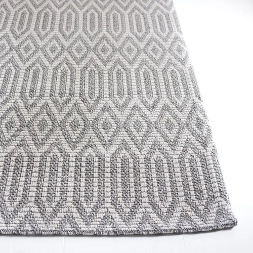 Miniatura 4 de Martha Stewart x SAFAVIEH - Colección de alfombras de área de 2 x 8 pies, color antracita y gris claro, tejido plano, de algodón, ideal para sala