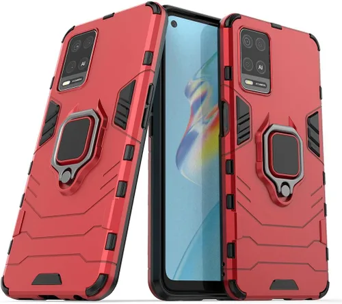 Miniatura 7 de Compatible con Oppo A54 4G, funda Oppo A55 4G, soporte de anillo de metal, parachoques duro a prueba de golpes