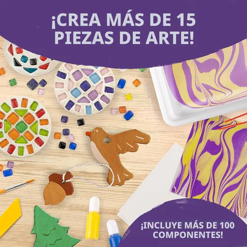 Miniatura 2 de Kit de Arte y Manualidades Mega de National Geographic para Niños – Kit de Mosaico, Kit de Pintura de Aplicación y Kit de Cerámica de Arcilla