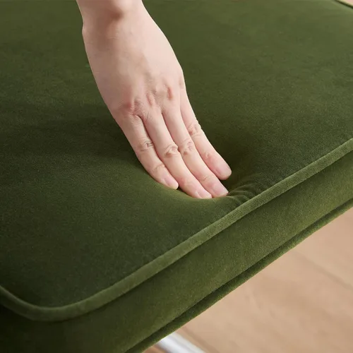Miniatura 6 de Zesthouse Juego de 4 sillas de comedor modernas de mediados de siglo, sillas de comedor de ratán natural con respaldo de madera maciza y base