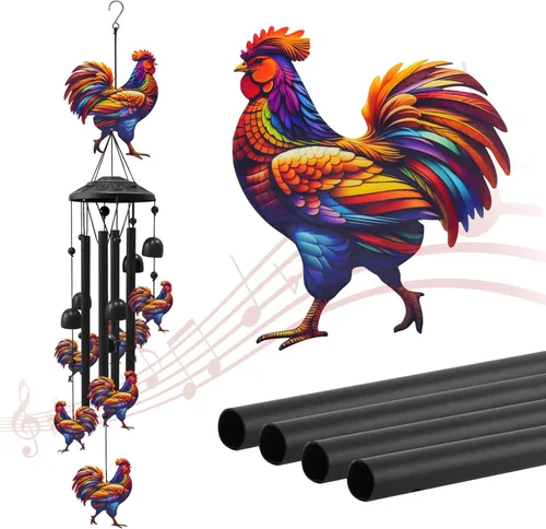 Miniatura 13 de Campanillas de Viento de Mariposa para Exteriores, Campanillas de Metal Negro al Aire Libre, Regalos de Mariposas para Mujeres/Hombres, Decoración