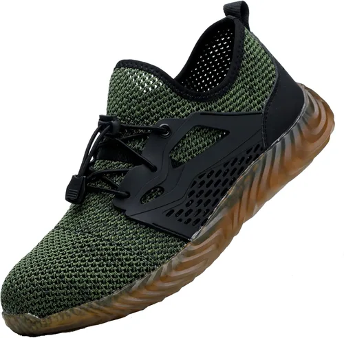Miniatura 23 de SUADEX Zapatos deportivos con punta de acero para hombres y mujeres, indestructibles, ligeros, cómodos, antideslizantes, puntera compuesta
